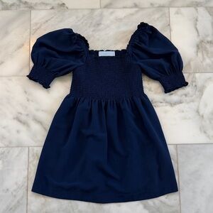 Hill House Midnight Blue Puff Sleeve Dress